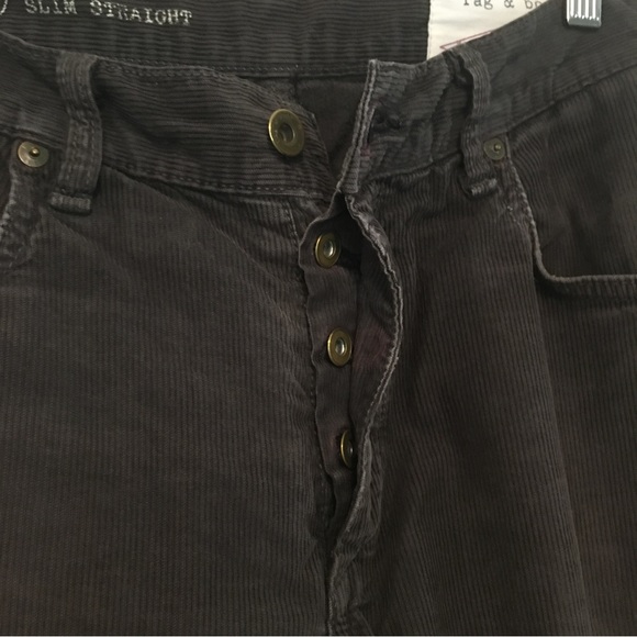 Men’s Rag & Bone Brown Corduroy Button up Pants 30 - Picture 2 of 16